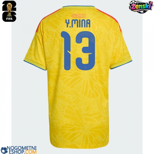 Ženski Nogometni dresi Kolumbija Yerry Mina #13 Domači SP 2026 Kratek Rokav